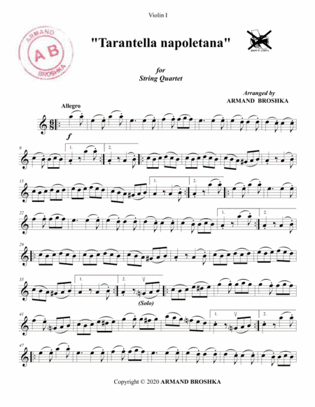 Tarantella napoletana (arr. Armand Broshka)