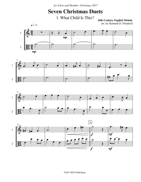 Seven Christmas Duets (arr. Kenneth D. Friedrich)