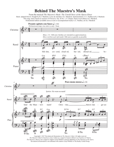 Behind the Maestro's Mask (from the musical "The Maestro's Mask: The Untold Story of the Opera Ghost