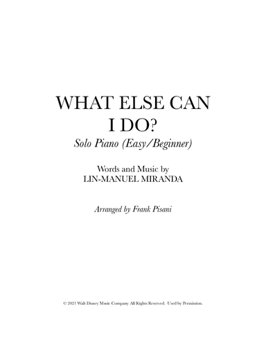 What Else Can I Do? (arr. Frank Pisani)
