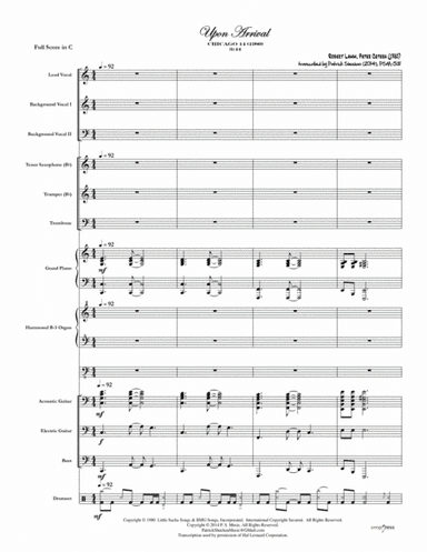 Upon Arrival (arr. Patrick Sheehan)