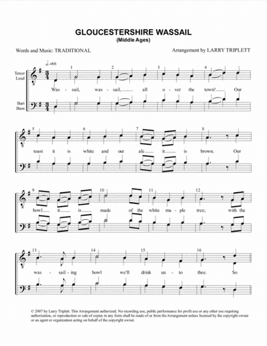 Gloucestershire Wassail (arr. Larry Triplett)