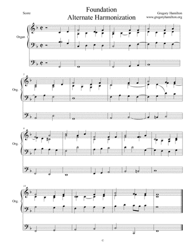 Foundation - How Firm a Foundation - Alternate Harmonization