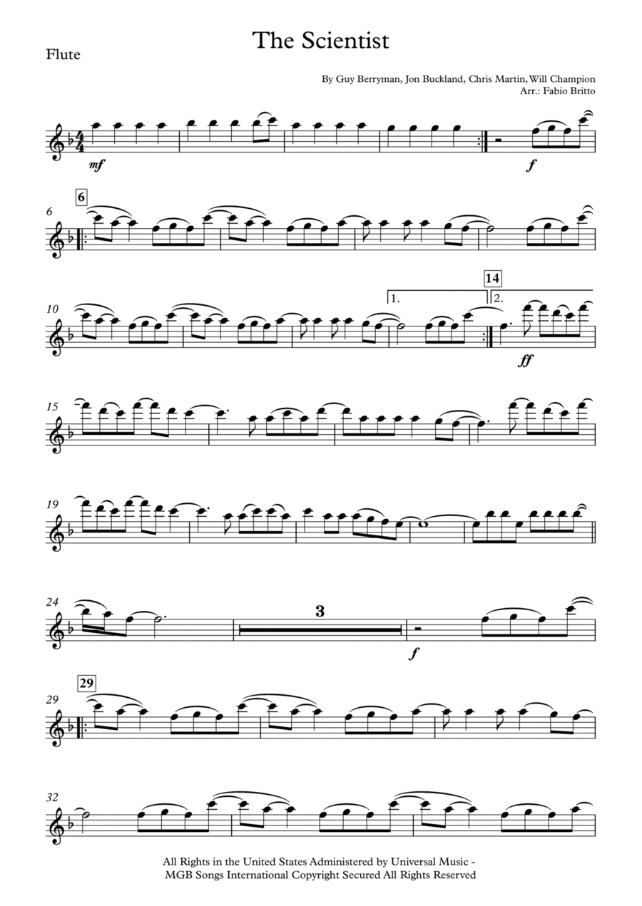 The Scientist (arr. Fabio Britto)