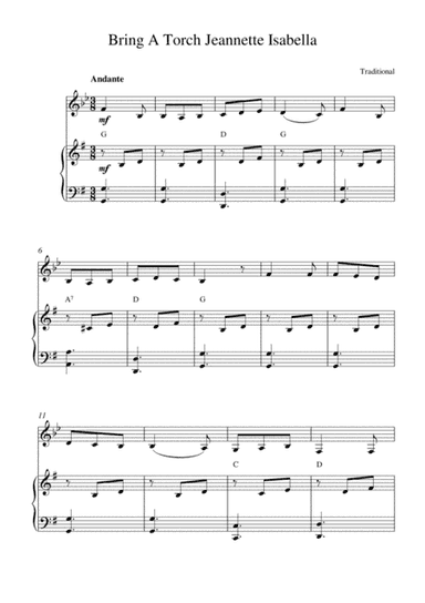Bring A Torch Jeannette Isabella (arr. Kaiserin Rebecca)