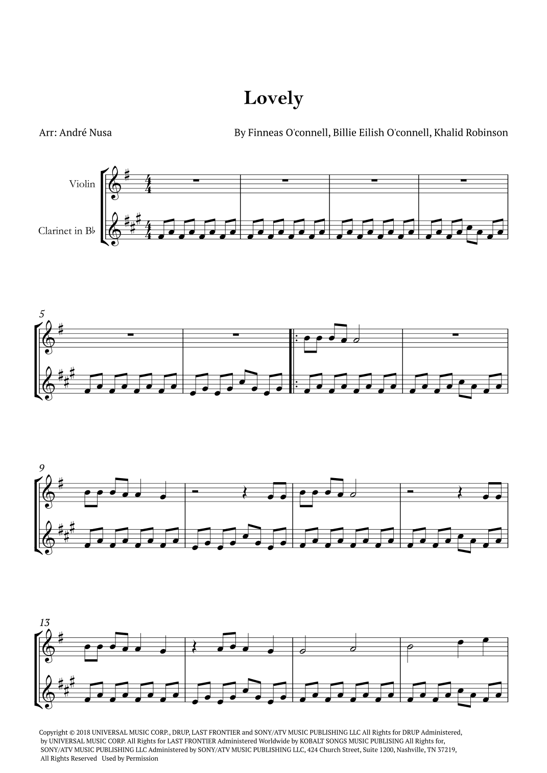 Lovely (arr. André Nusa)