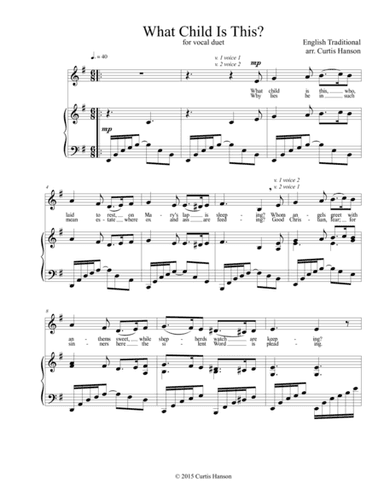 What Child Is This? (2 pt.) (arr. Curtis Hanson)