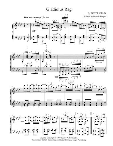 Gladiolus Rag (arr. Presto! It's Music Magic Publishing)