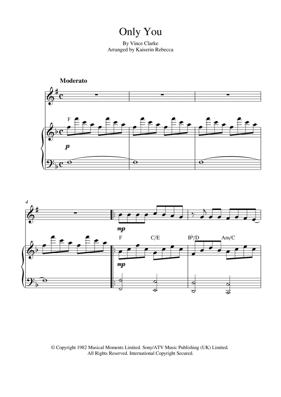 Only You (arr. Kaiserin Rebecca)
