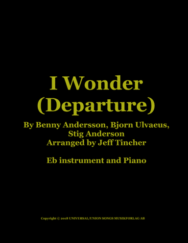 I Wonder (departure) (arr. Jeff Tincher)
