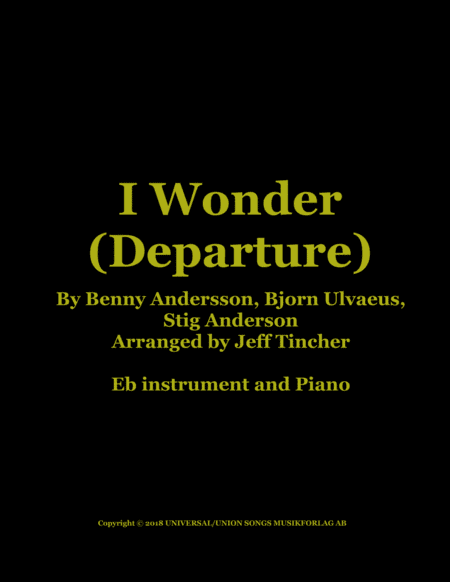 I Wonder (departure) (arr. Jeff Tincher)