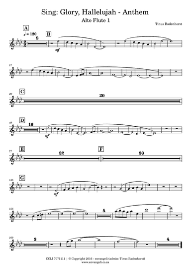 Sing Glory Hallelujah - Anthem - Set of Parts
