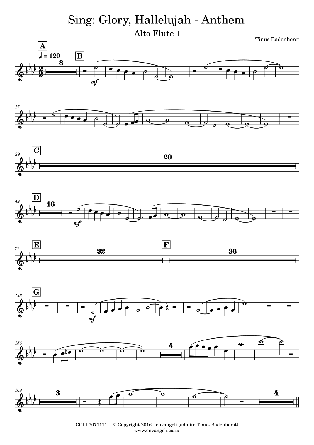 Sing Glory Hallelujah - Anthem - Set of Parts