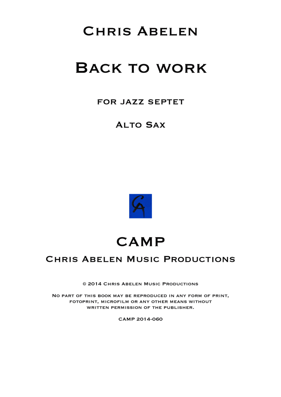Back to work - alto saxophone