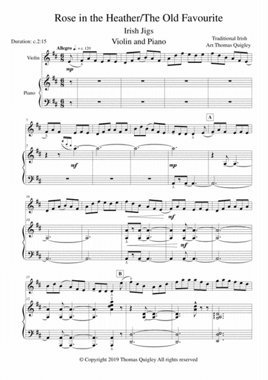 Rose in the Heather/ The Old Favorite ( Irish Jigs) (arr. Thomas Quigley)