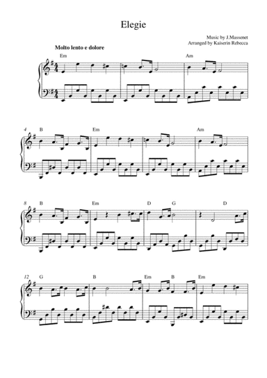 Elegie (arr. Kaiserin Rebecca)