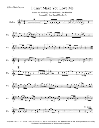 I Can't Make You Love Me (arr. Jose Daniel Morales A.)