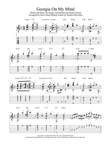 Georgia On My Mind (arr. Dennis McCorkle)