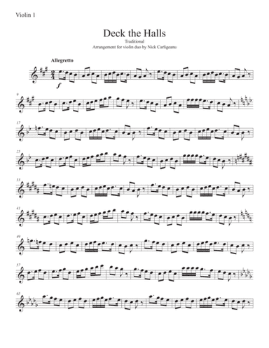 Deck the Halls (arr. Nick Carligeanu)