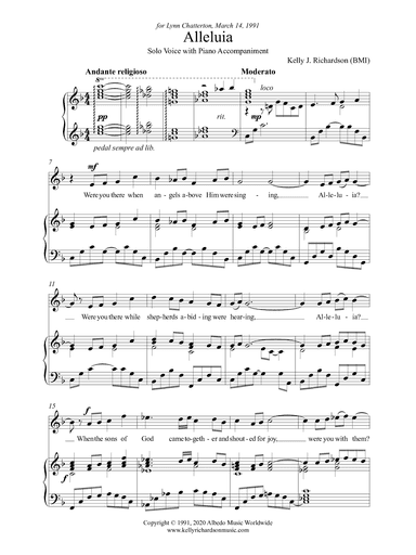Alleluia for High Voice