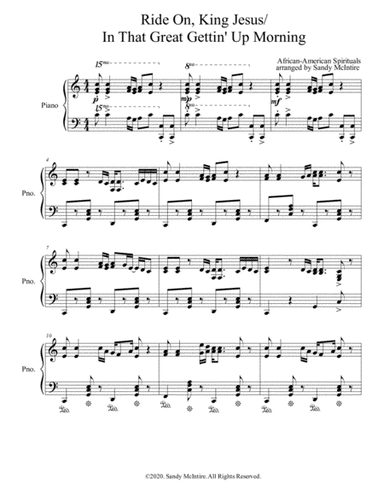 Ride On, King Jesus/In That Great Gettin' Up Morning (arr. Sandy McIntire)