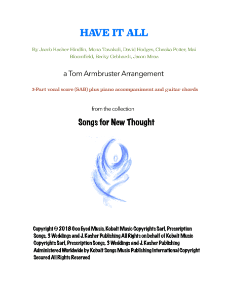 Have It All (arr. Tom Armbruster)