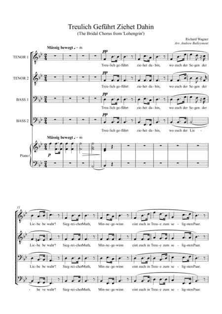 Bridal Chorus (Wedding March) from Lohengrin (arr. Andrew Bulleyment)