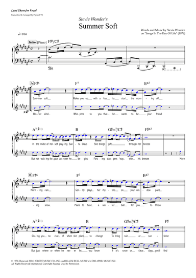 Summer Soft (arr. Popnroll 1976)