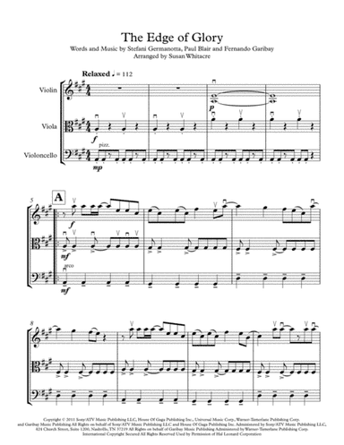 The Edge Of Glory (arr. Susan Whitacre)