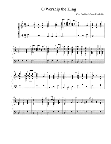 O Worship the King for Handbell or chimes (arr. Harmony Corelli)