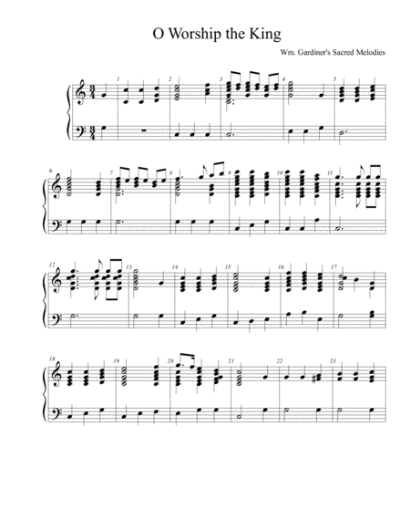 O Worship the King for Handbell or chimes (arr. Harmony Corelli)