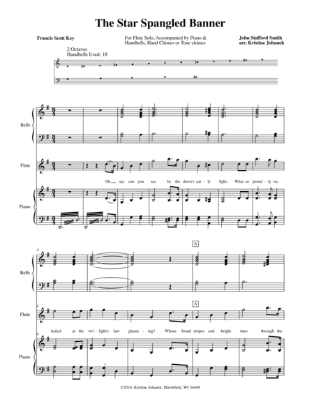 The Star Spangled Banner (Flute and Bells) (arr. Kristine Johanek)