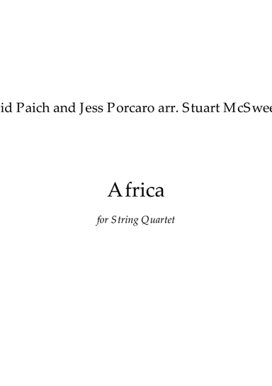 Africa (arr. Stuart McSweeney)