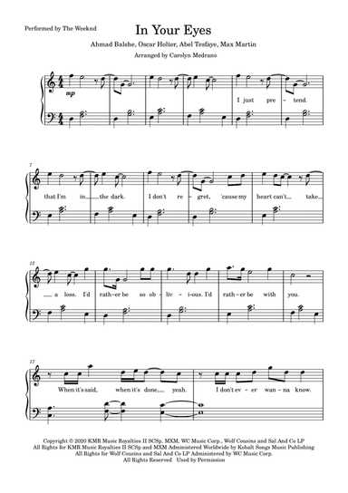 In Your Eyes (arr. Carolyn Medrano)