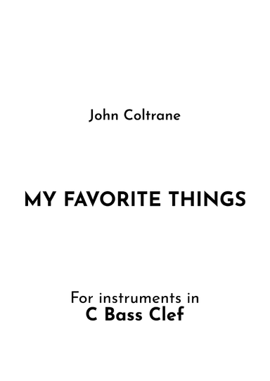 My Favorite Things (arr. Jireh J.)