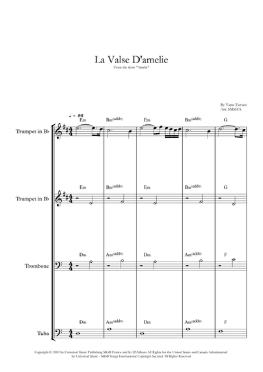 La Valse D'amelie (arr. SMMUS)