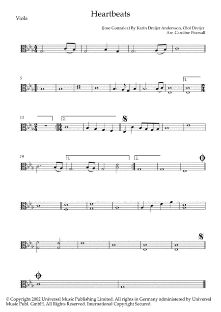 Heartbeats (arr. Caroline Pearsall)