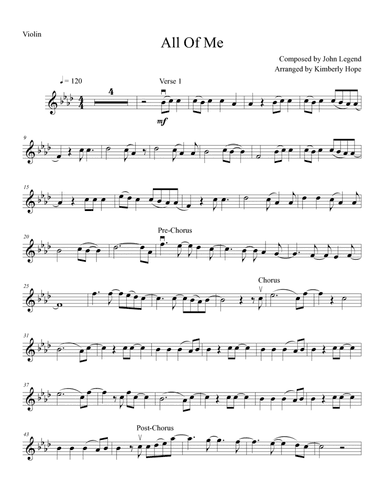 All Of Me (arr. Kimberly Hope)