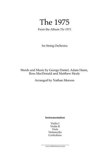 The 1975 (arr. Nathan Morson)