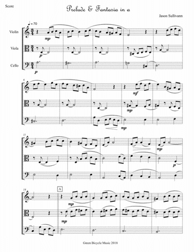 Prelude & Fantasia in a for String Trio