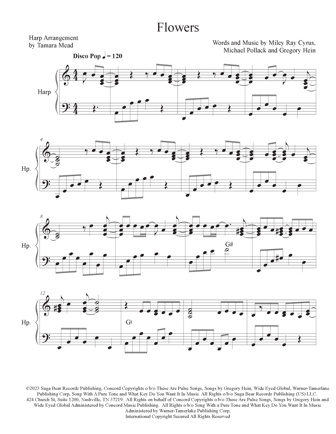 Flowers (arr. Tamara Mead)