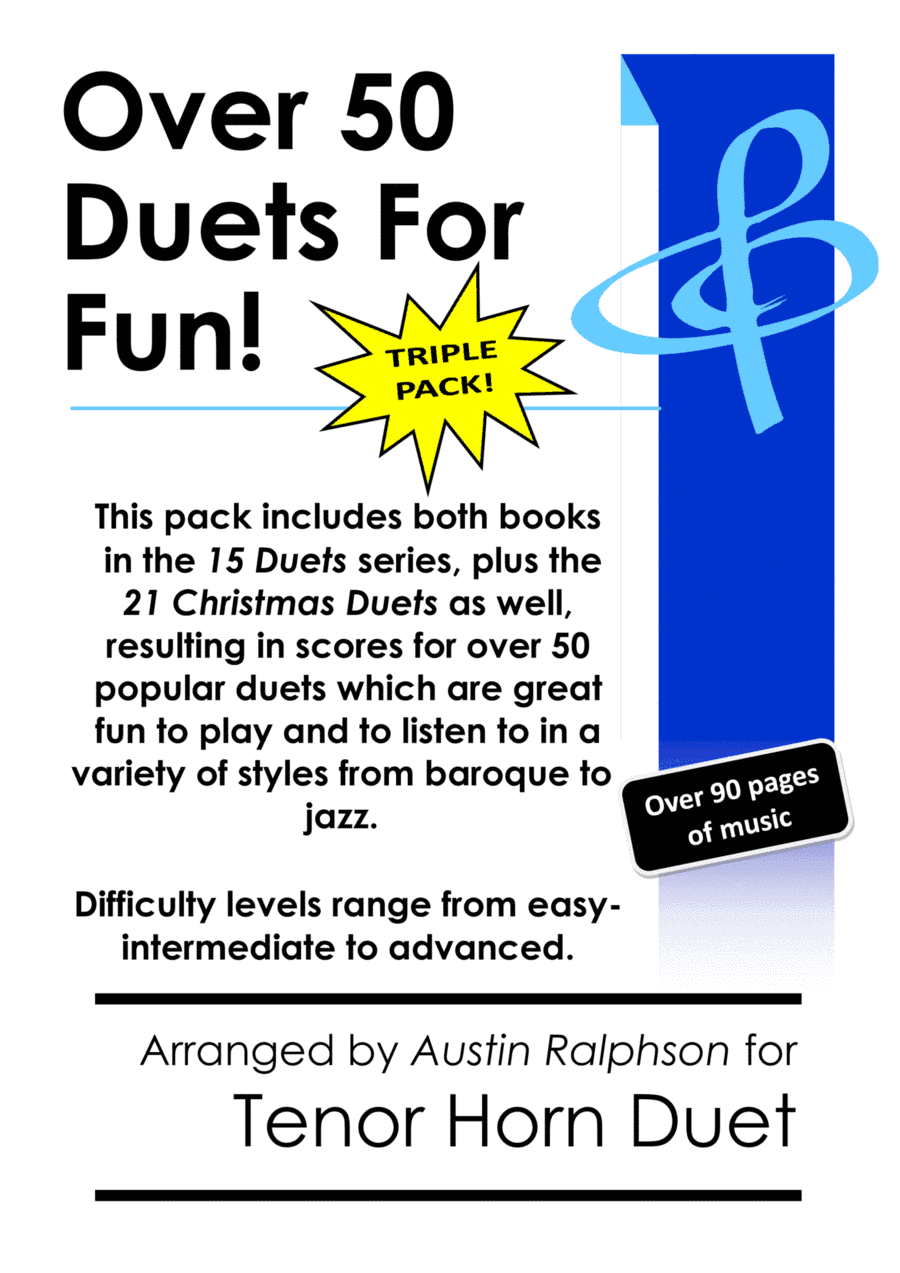 TRIPLE PACK of Tenor Horn Duets - contains over 50 duets including Christmas, classical and jazz (arr. Austin Ralphson)