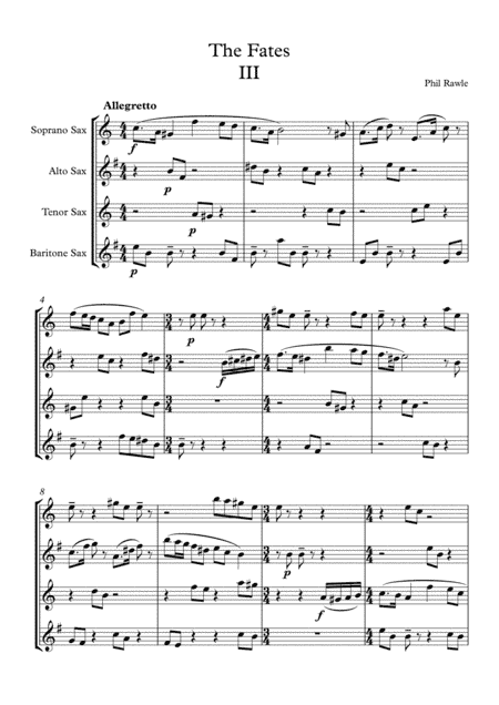 The Fates - III.  Sax Quartet