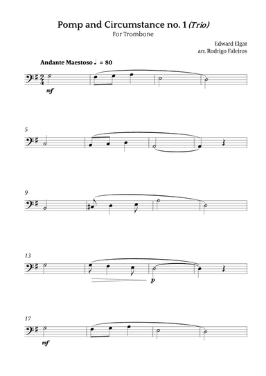 Pomp and Circumstance no. 1 (Trio) (arr. Rodrigo Faleiros)