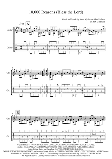 10,000 Reasons (Bless The Lord) (arr. J.D. Gerbrandt)