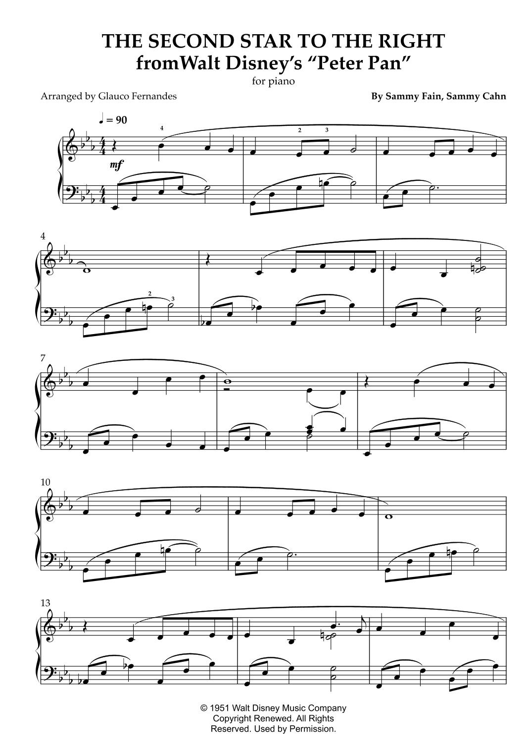 The Second Star To The Right (arr. Glauco Fernandes)