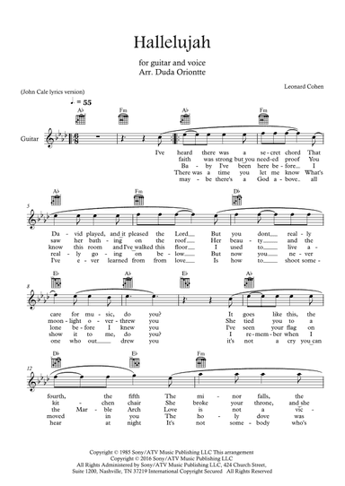 Hallelujah (arr. Duda Oriontte)
