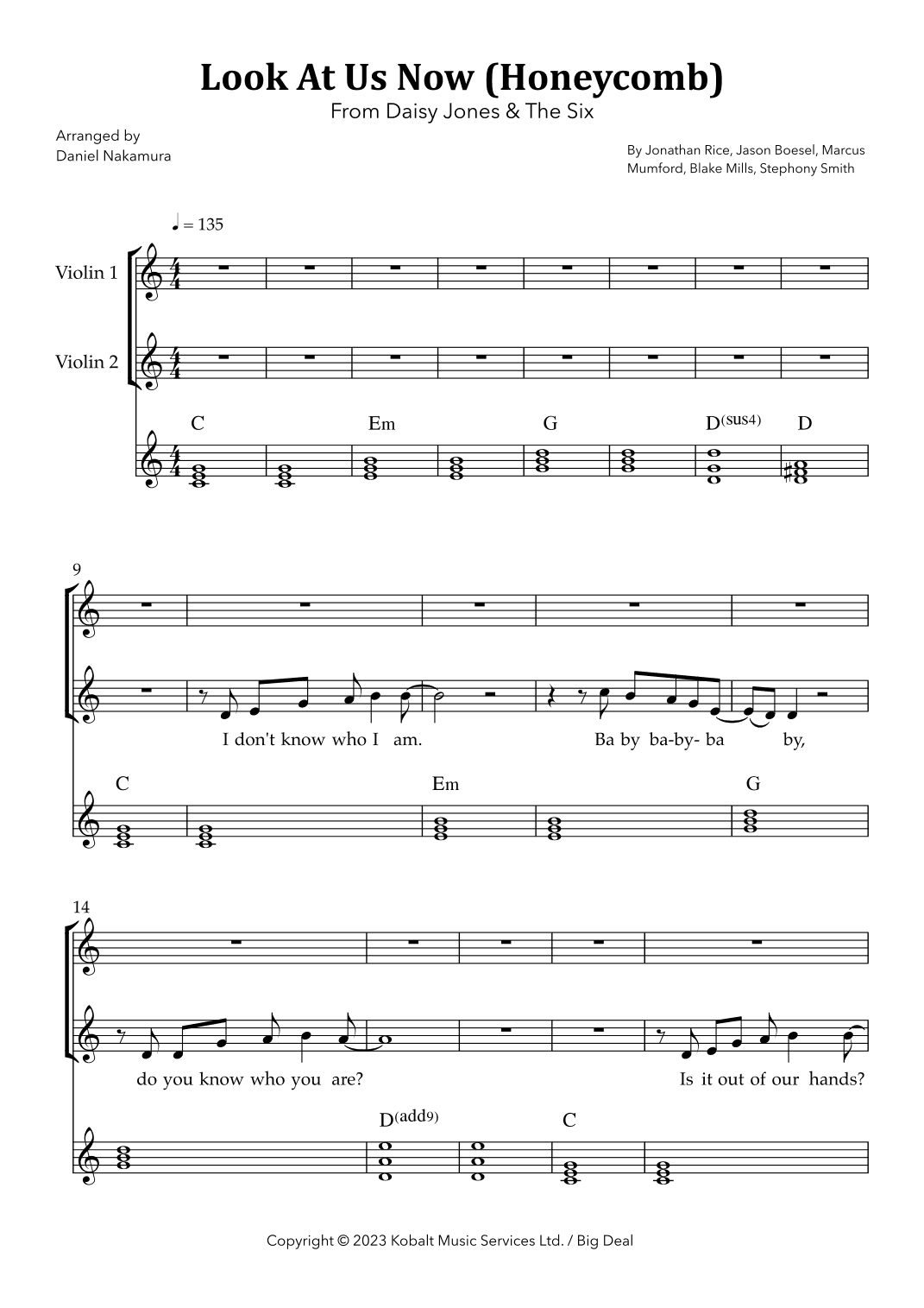 Look At Us Now (honeycomb) (arr. Daniel Nakamura)