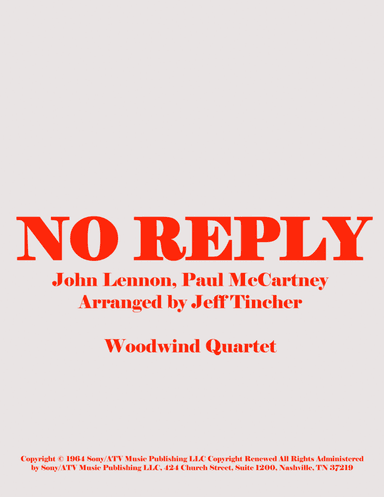 No Reply (arr. Jeff Tincher)