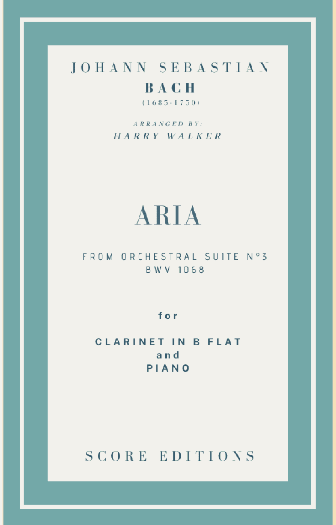 Bach Air from Suite No.3 (for Clarinet in B-flat and Piano) (arr. Harry Walker)
